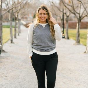 Gray Binary Crew Neck Sweatshirt